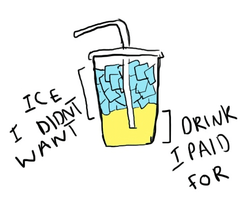 Drink Filled With Too Much Ice