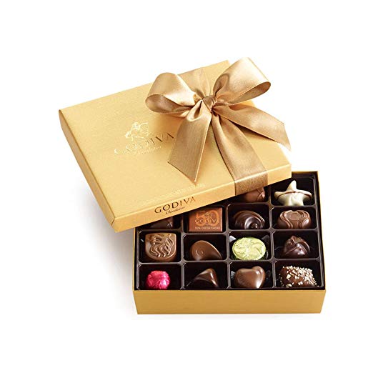 Godiva Chocolatier Classic Gold Ballotin Chocolate, Perfect Hostess Holiday Gift, 19 Count 